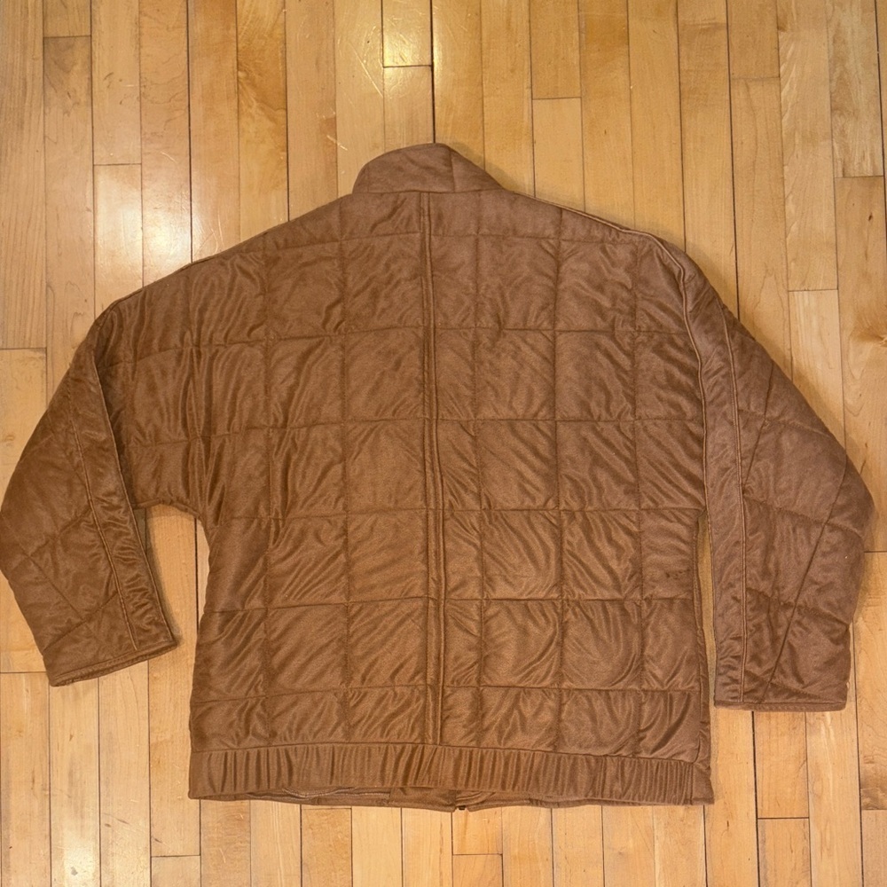 Amazon Women's Brown Quilted Dolman Puffer Jacket warm outer warm - Picture 8 of 9